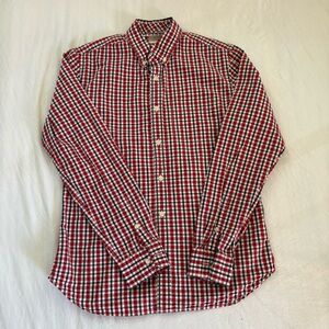 Vintage GAP Lived‑In Red, White & Blue Plaid Button‑Down Shirt – Size S
